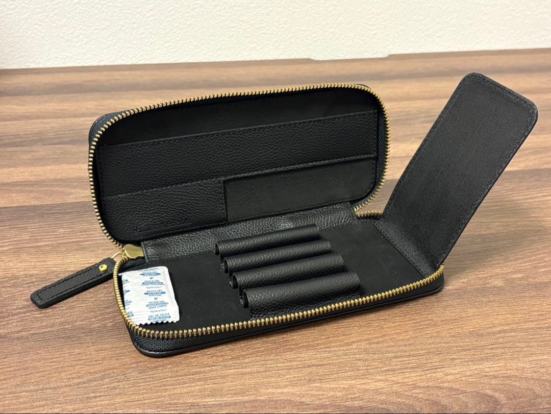 バハギア Bahagia&Craft ラウンドジップペンケース ブラック