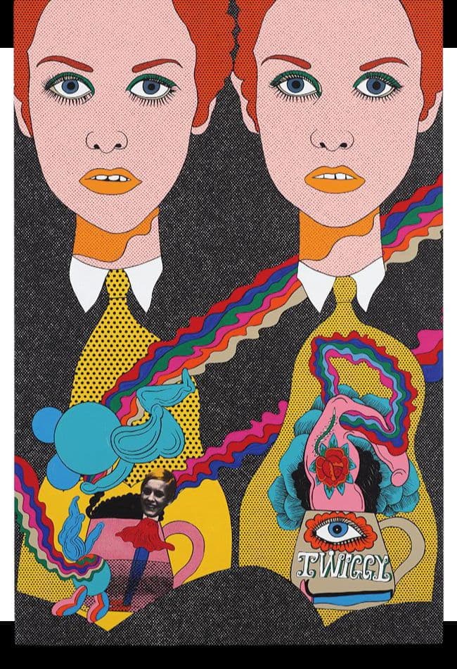 美品★田名綱敬一★COLORFUL★個展★ダブルツイッギー★ポスター★限定