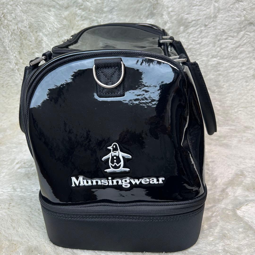 【美品】マンシングウェア　ゴルフ　エナメル　ボストンバッグ　2way