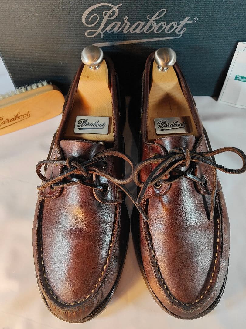 【Vintage】PARABOOT　正規品　高級革靴　本革デッキシューズ　バース
