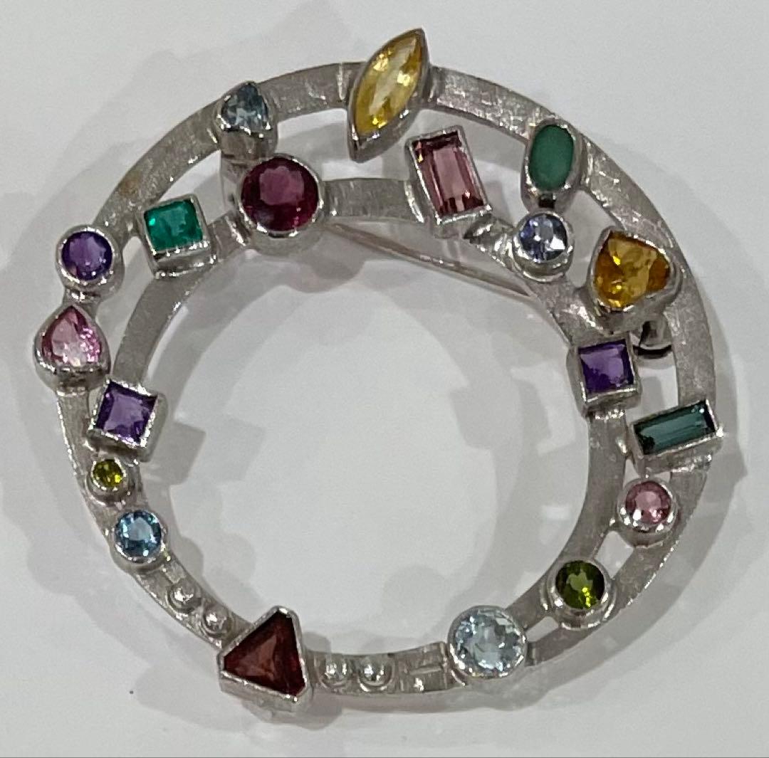 1回のみお値下げ❣️1石ずつネットで買ってベトナムにオーダーのK14WGブローチ