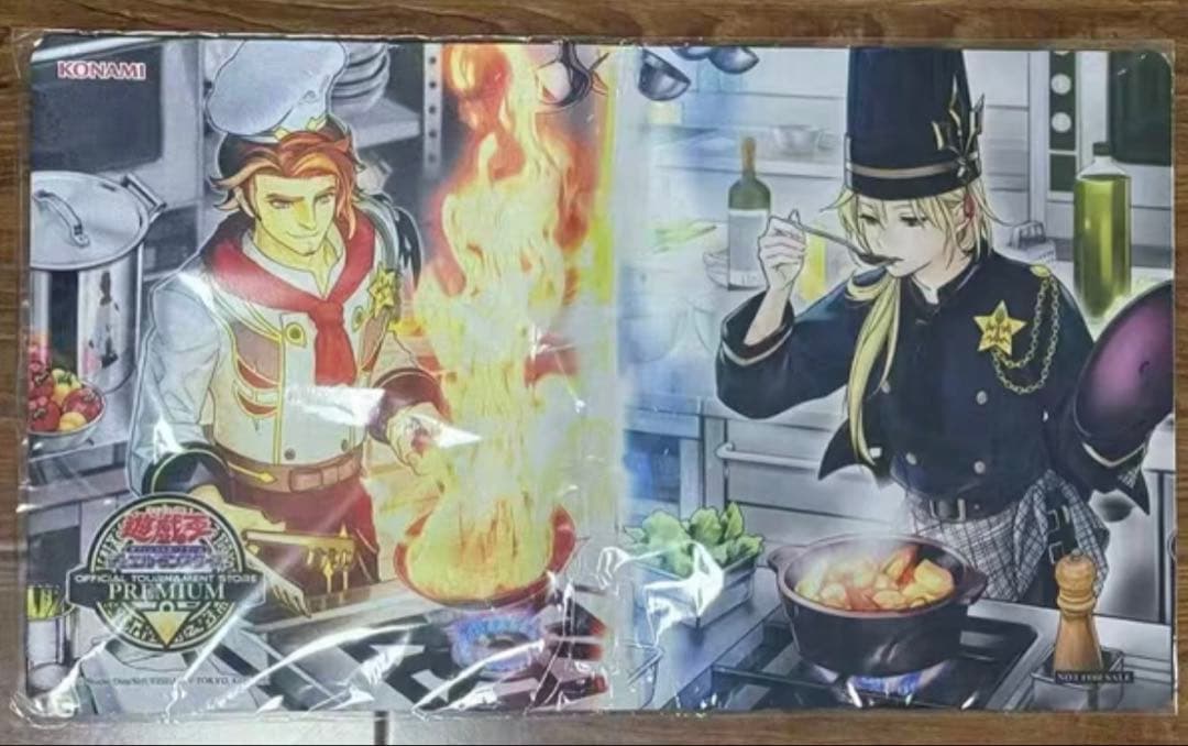 遊戯王　海外　ヌーベルズ　プレイマット　新品未開封　魚料理　肉料理　レシピ