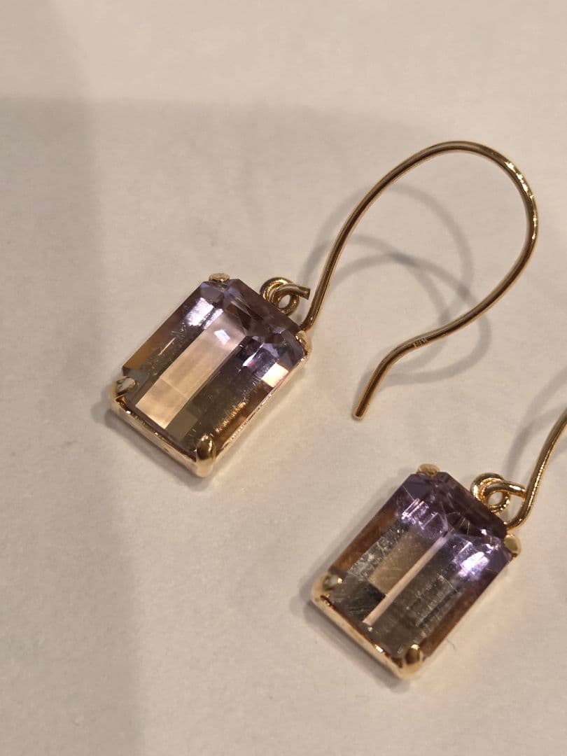 アメトリン フックピアス 18K