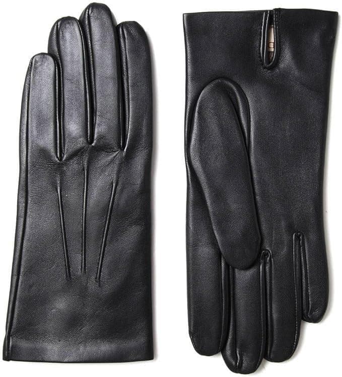 DENTS BATH 9001 ブラック レザー手袋　BLACK7.5 カシミヤ