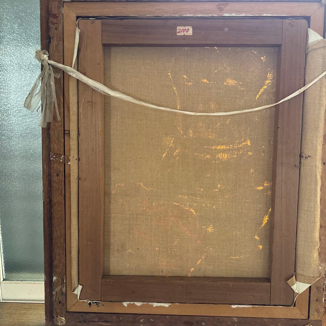 花瓶とリンゴの油彩画