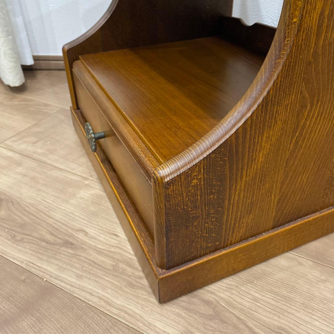 カリモク サイドテーブル ナイトテーブル 電話台　回転