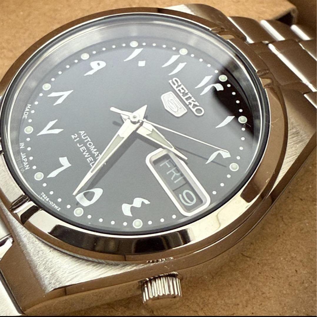 新品最安値　未使用SEIKO 5 アラビック文字盤　藤原ヒロシsnk063j5