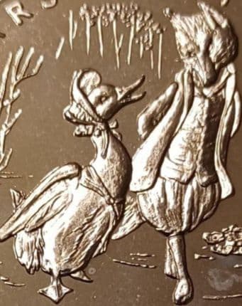 ピーターラビット誕生100周年記念 1993年 1クラウン 大きめの白銅貨6点