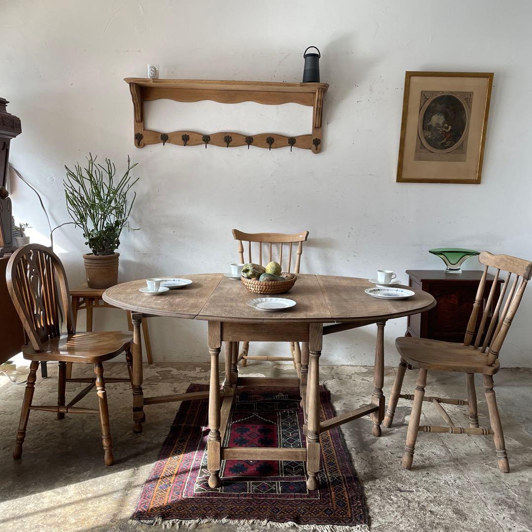 ビンテージ　ゲートレッグテーブル ドロップリーフテーブル 剥離