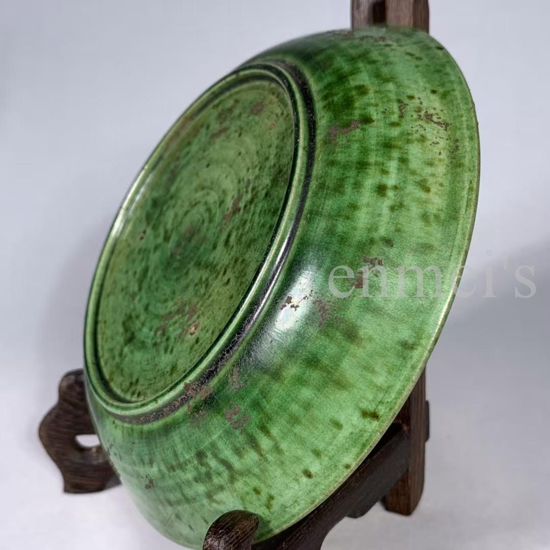 中国古美術・希少・旧蔵品 宋代 定窯 緑釉 花卉紋盤・皿・置物・茶道具・文房具