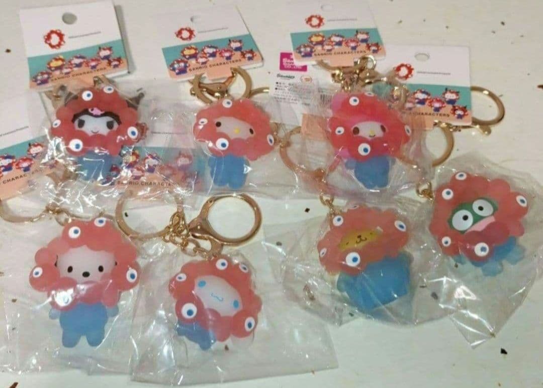 大阪万博　サンリオ ミャクミャク クリア　キーホルダー　　立体