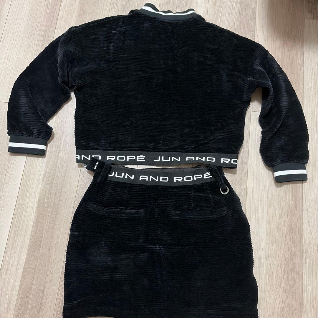 JUN&ROPE ブラック コーデュロイ セットアップ