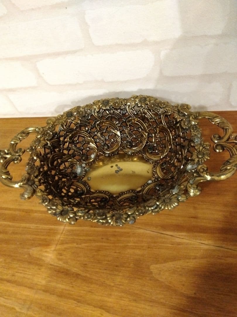 アンティーク調バスケット コルベイユ 籠 金属