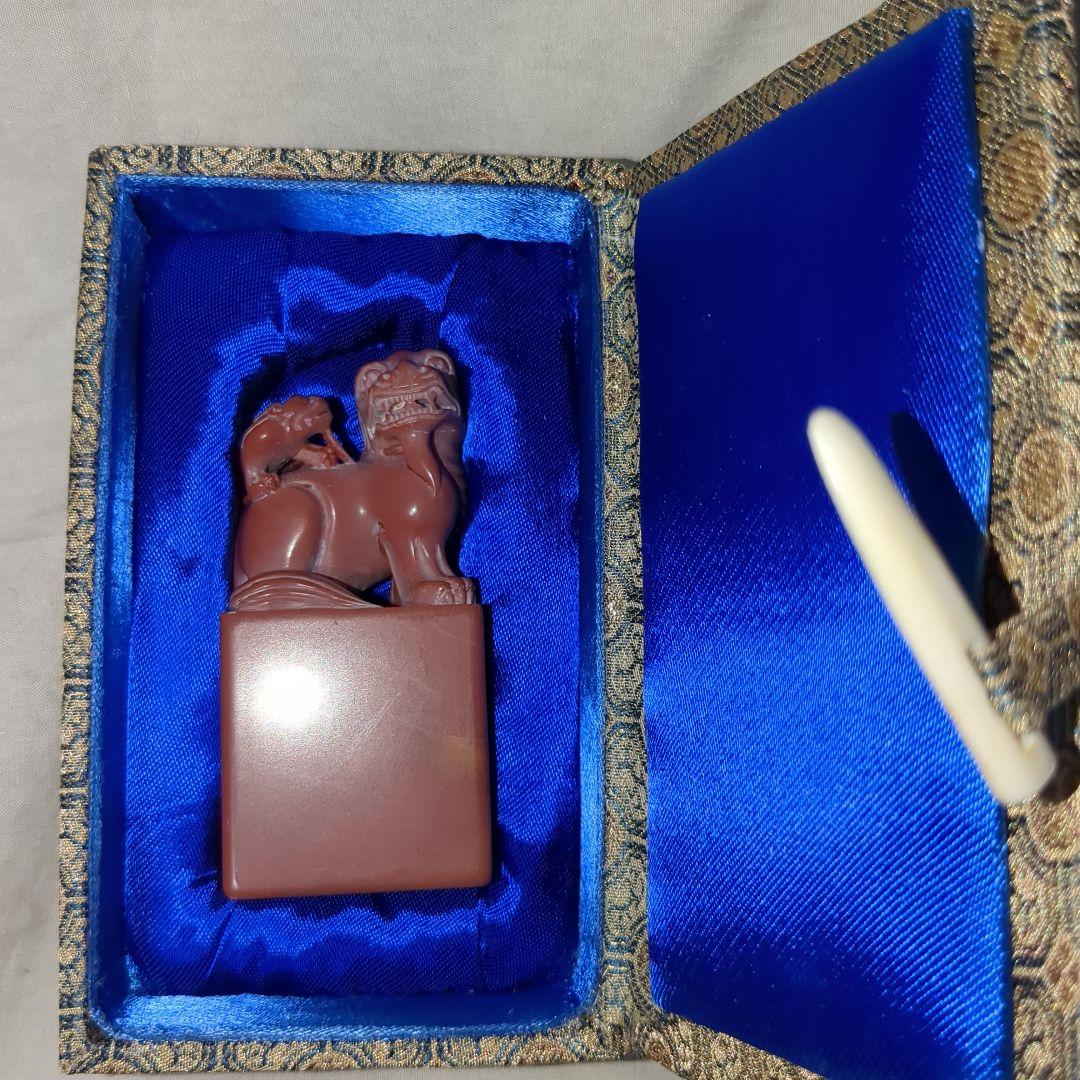 寿山石　印材　中国古美術　重量197g