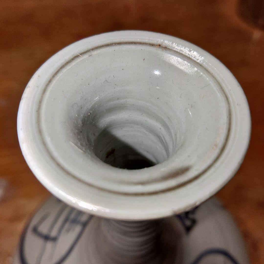 古伊万里?　李朝　鶴頸染付け徳利