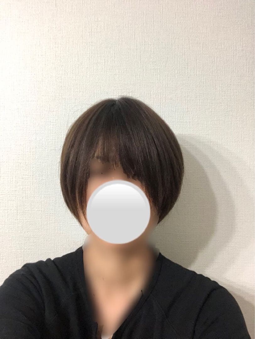 人毛100% フルウィッグ　ショートボブ　ブラウン