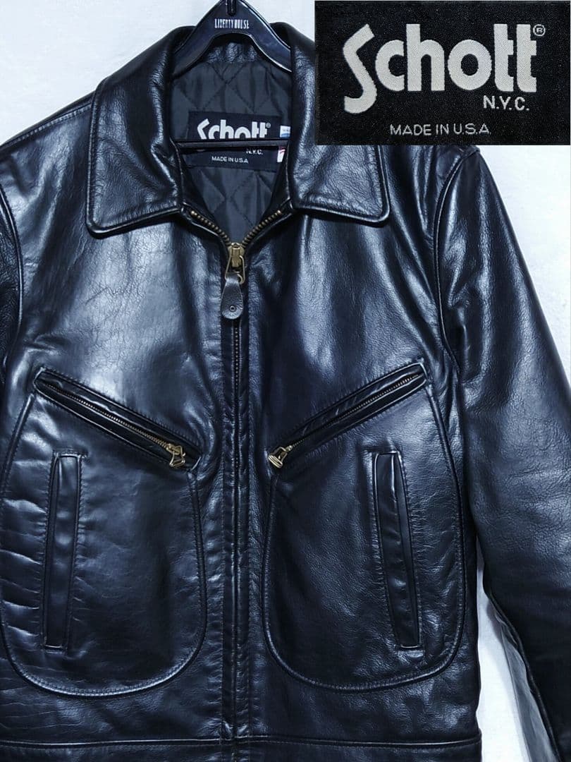 USA製 SCHOTT NYC. Dポケット シングル ライダースジャケット