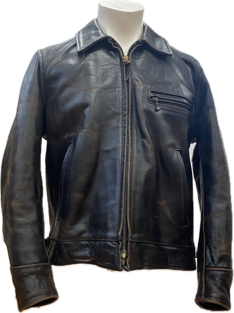 茶芯AERO LEATHER HIGHWAYMAN 馬革 90s前期