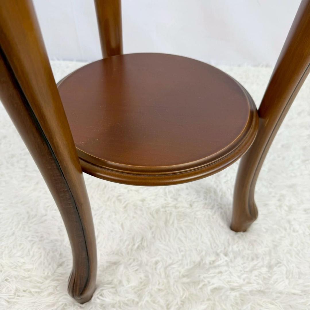 【美品】大理石調　サイドテーブル コンソールテーブル 猫足花台　イタリア製