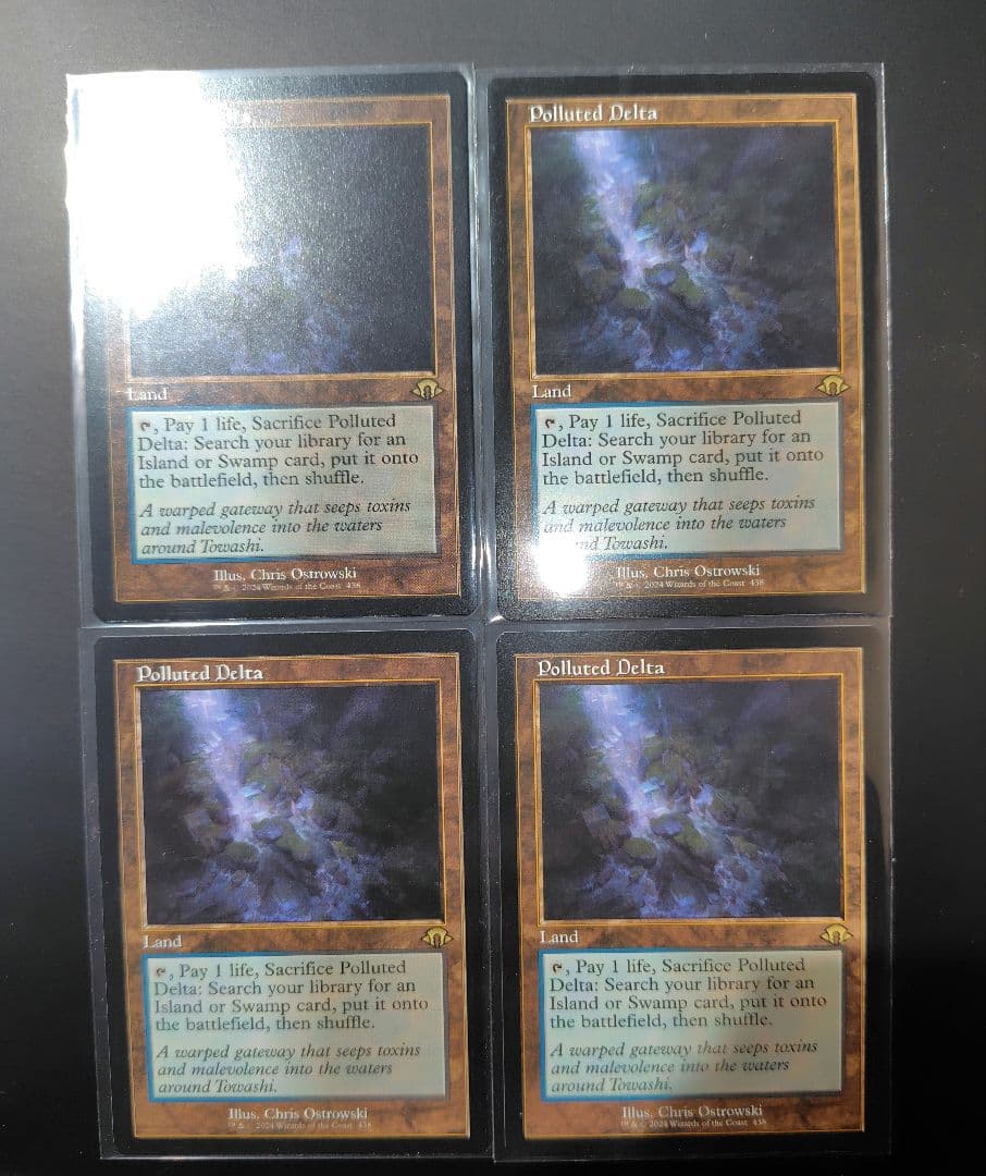 汚染された三角州　旧枠　MH3 MTG 4枚セット