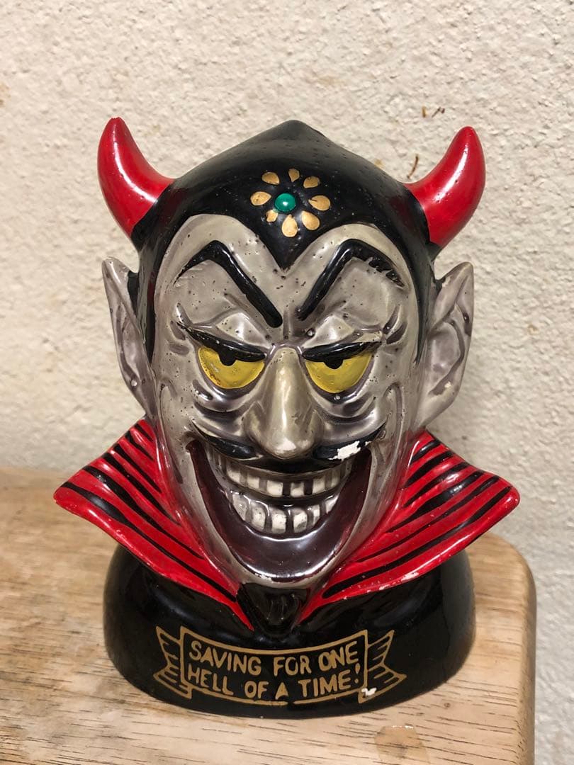 ビンテージ50s デビル　悪魔　貯金箱　ミッドセンチュリー ネイバーフッド　死神