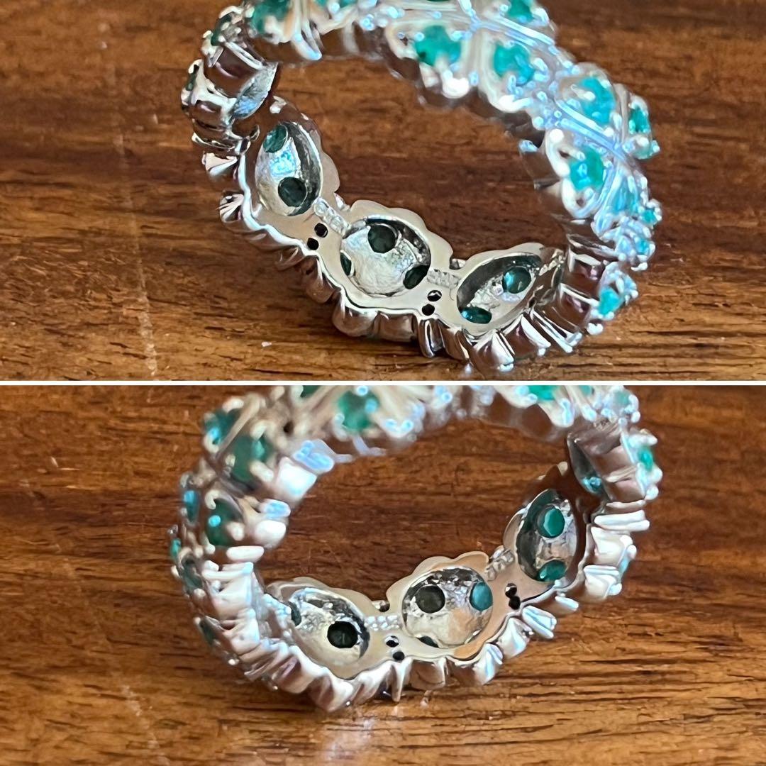 IEI リング エメラルド ダイヤ 925 クローバー