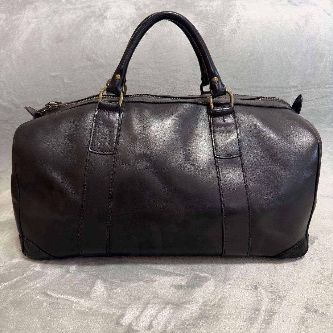 90s Polo Ralph Lauren レザー ダッフルバッグ ブラック