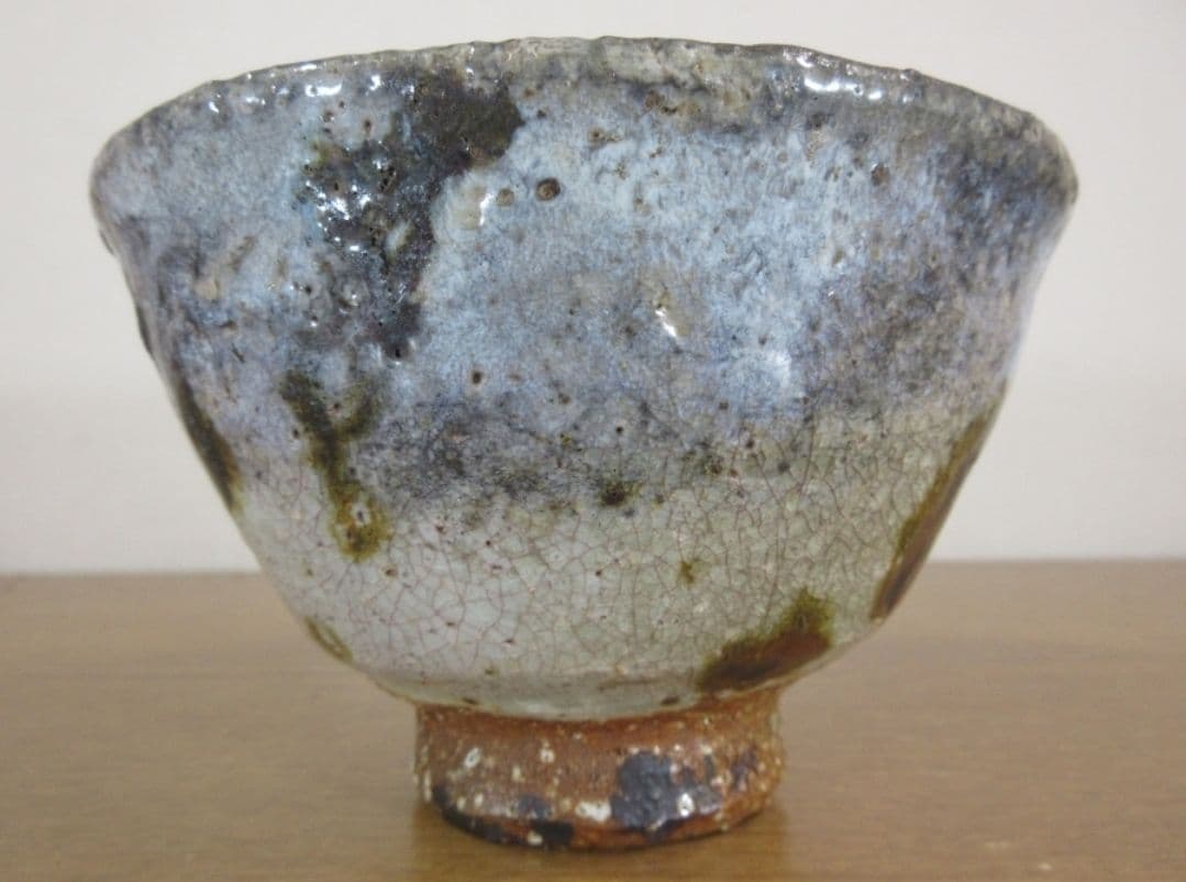 真作保証 11代 田原陶兵衛 (忠太郎) 自作 稀少品 萩窯変茶碗 山口県 長門