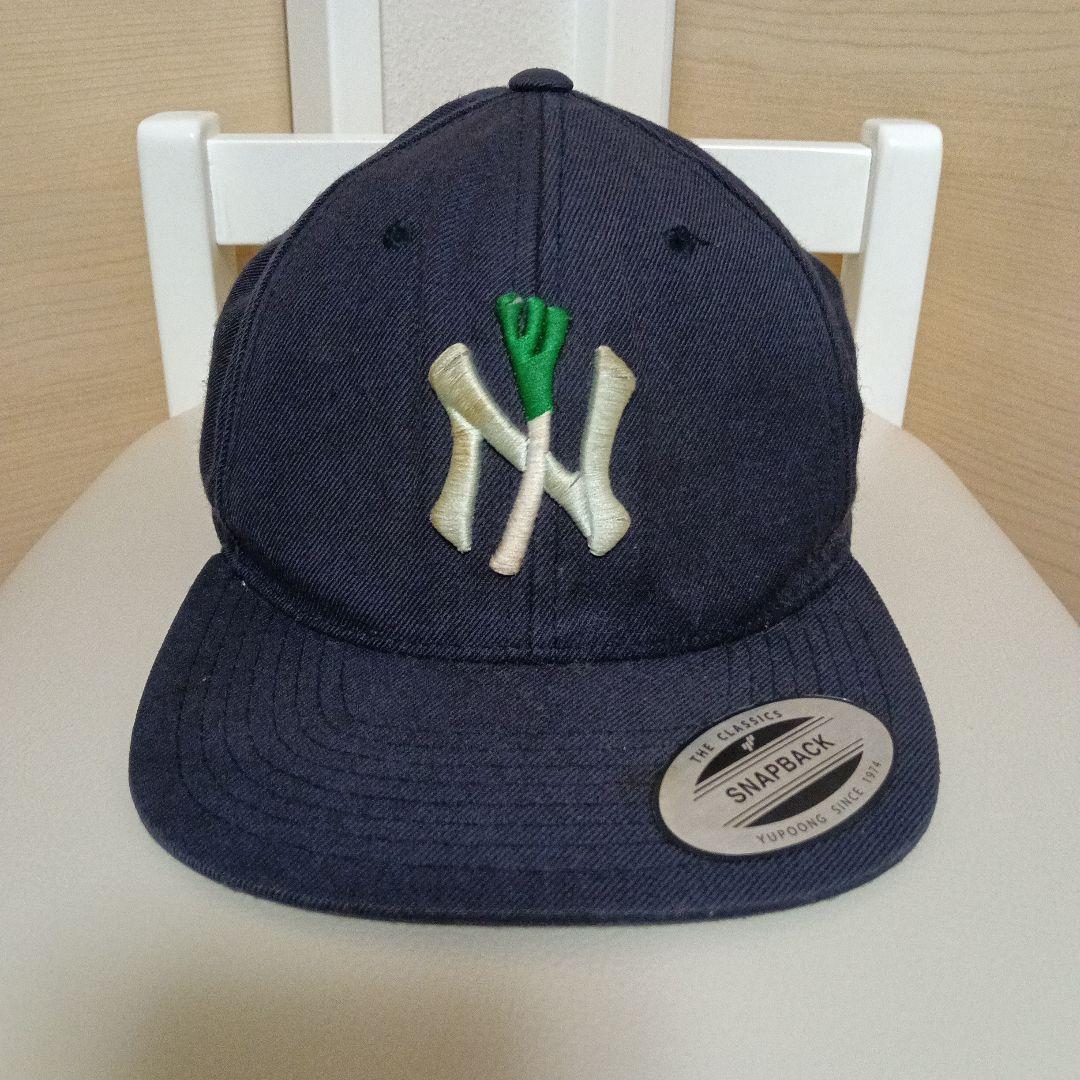 Negicco　刺繍ロゴ スナップバックキャップ　NegiCap ネイビー