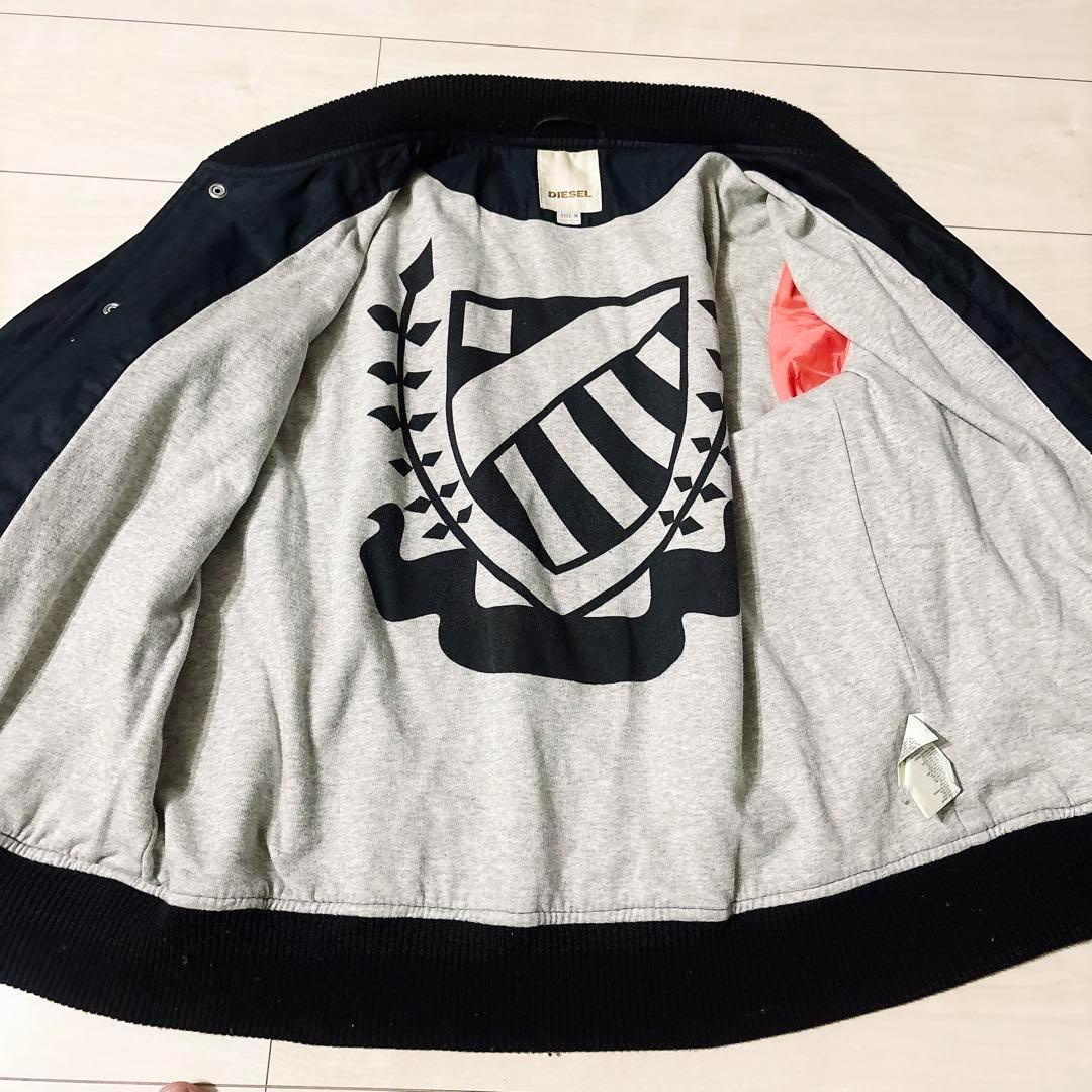 希少 DIESEL ディーゼル ナイロン切替 スタジャンブルゾン ジャケット M