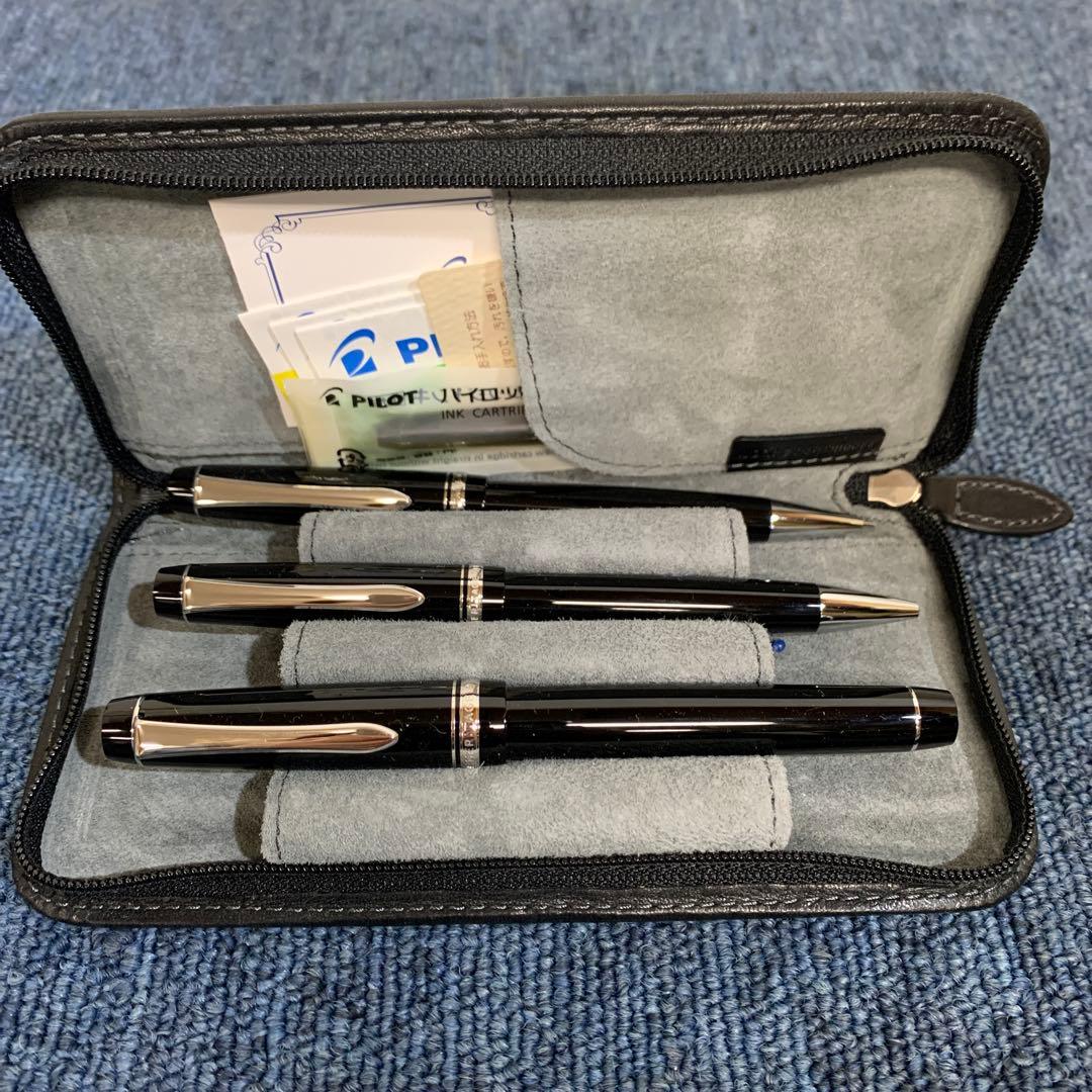 PILOT パイロット カスタムヘリテイジ91 14K 3本セット 革ケース入