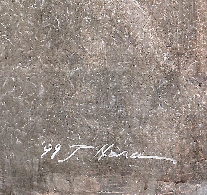 真作　原崇浩 「stripped」 油彩アクリル15号 スペインリアリズム