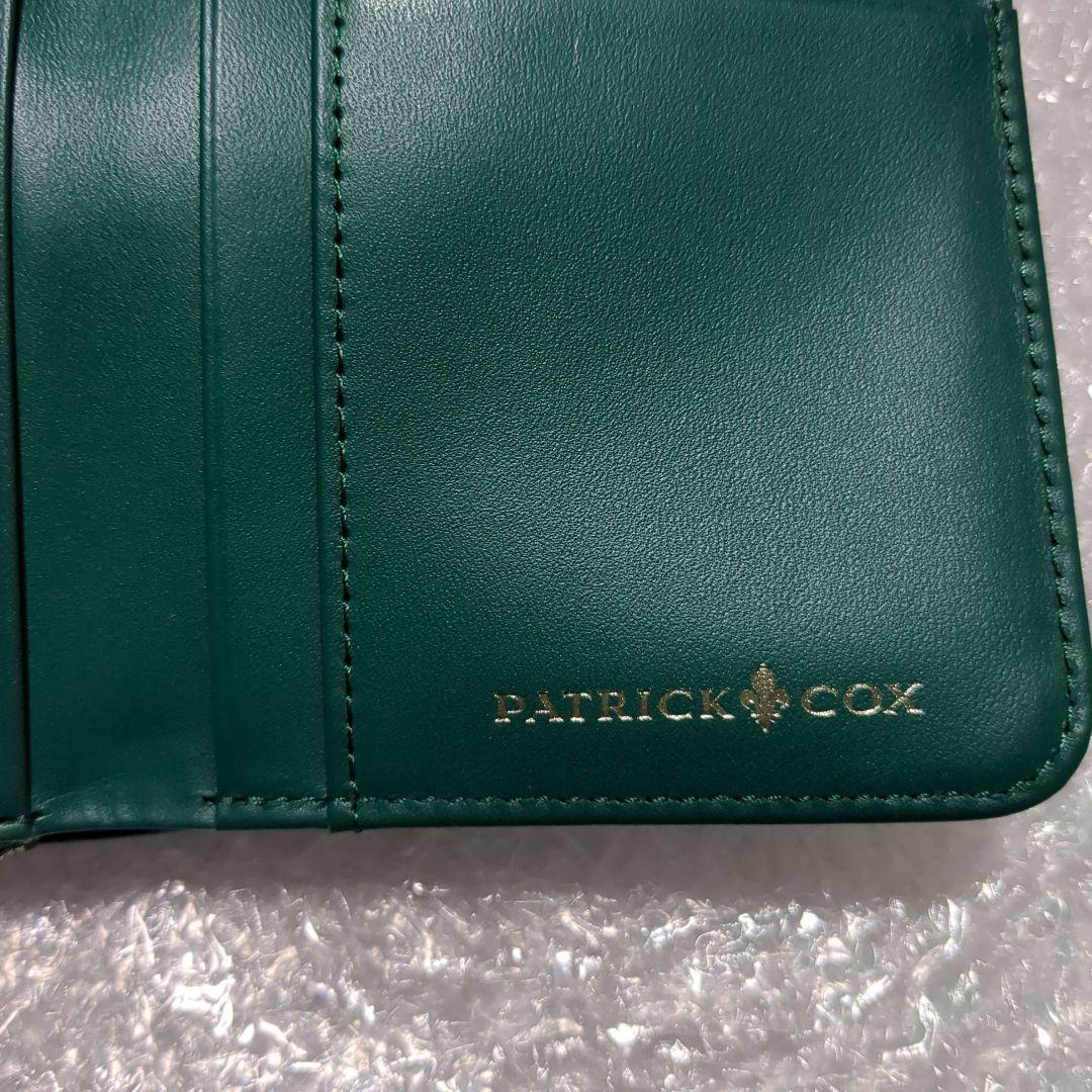新品未使用 牛革２つ折り財布 グリーン系統 パトリックコックス