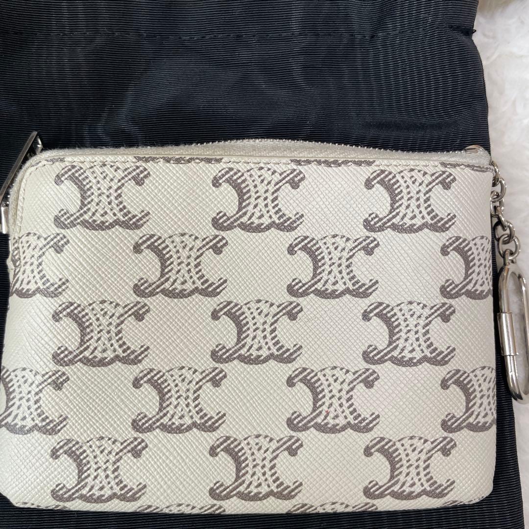 セリーヌ　CELINE カードケース / トリオンフキャンバス ホワイト