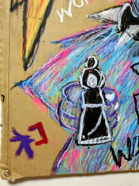 【段ボールペイント】Do you have words to leave?