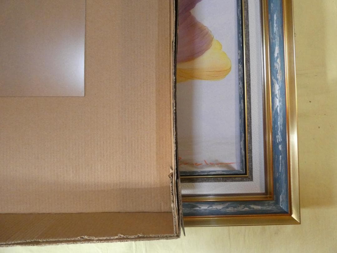 人物画　油絵　天野喜孝　F6　額付き　手描き　肉筆