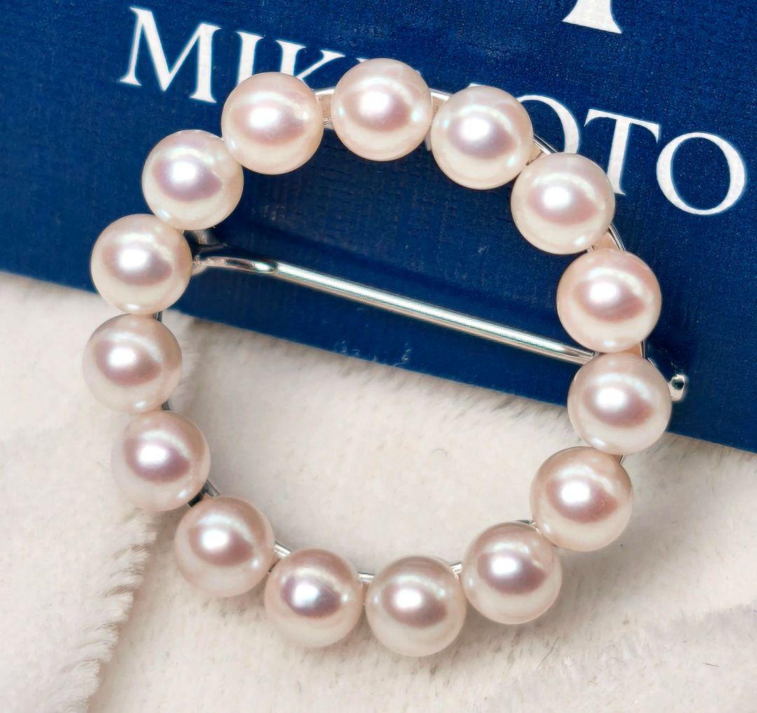 【極美品 最高級】ミキモト ブローチ パール サークル フォーマル 皇室御用達