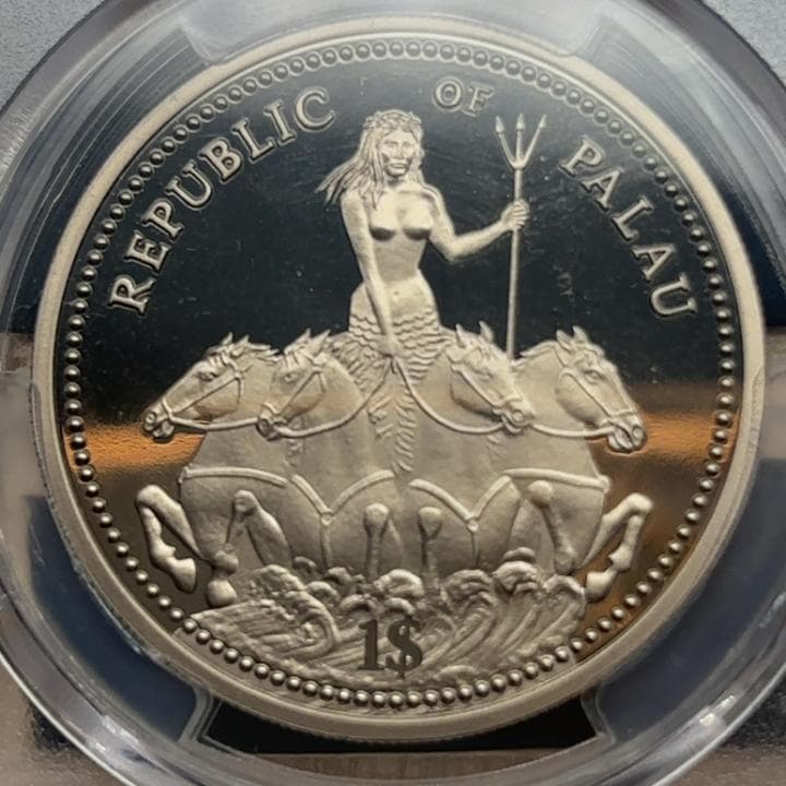 1995 パラオ $1 国際連合50周年 PCG PR70 DCAM