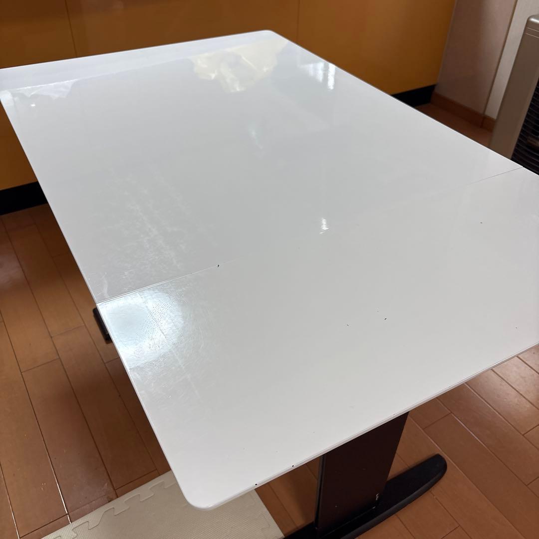 伸縮式2wayダイニングテーブル ホワイト120cm