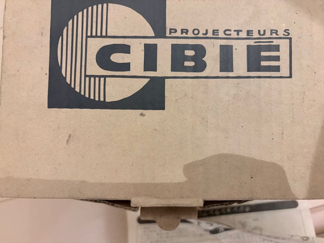 CIBIE ヘッドライト 140 円形 凹みレンズ　当時物箱取り付け説明書付