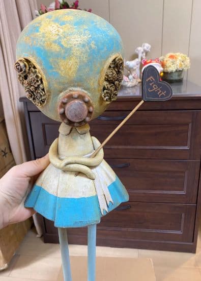 Kathie Olivas彫刻、単独版サイン付きです!直筆