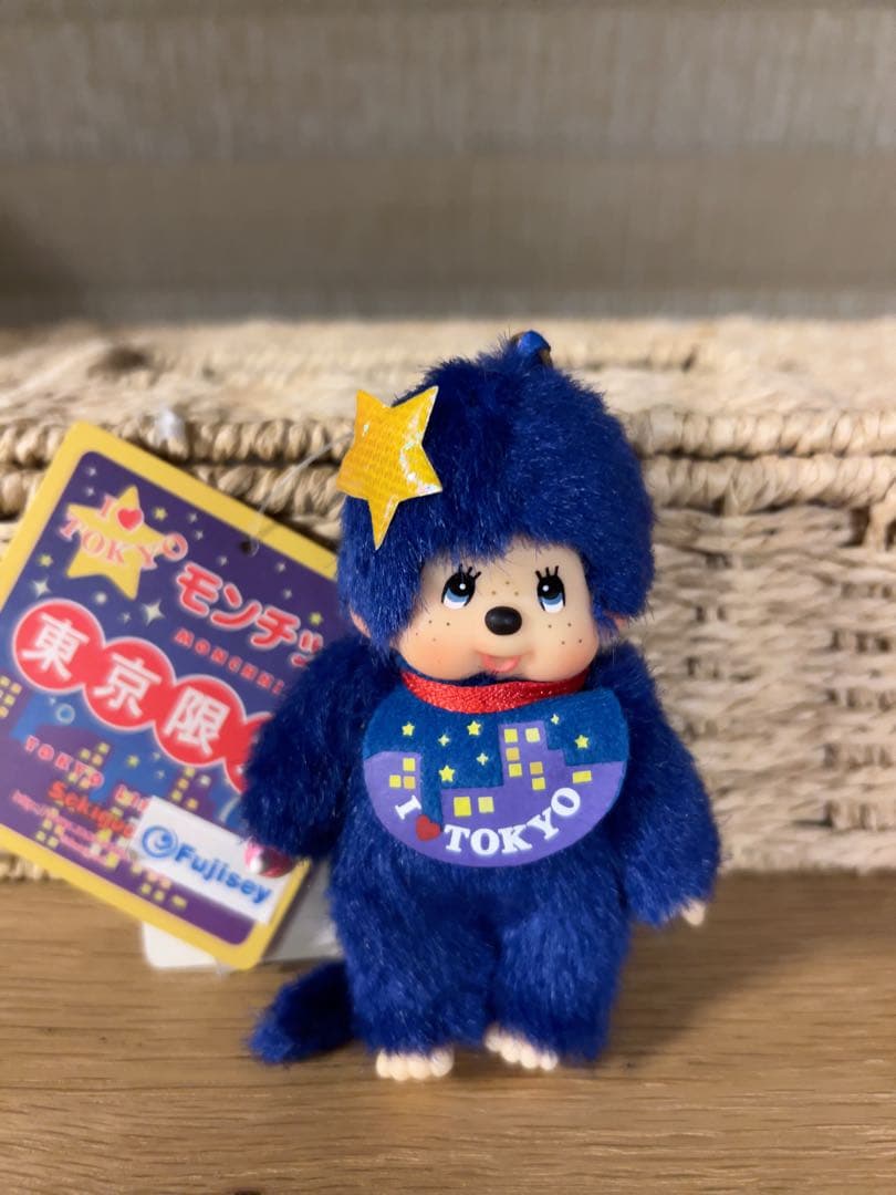 【新品】東京限定 ミッドナイトモンチッチストラップ Monchhichi