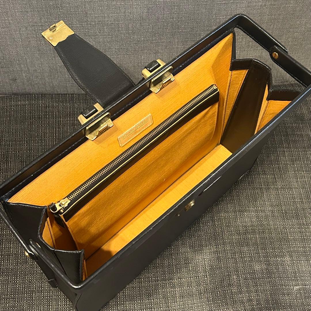 レザー ビジネスブリーフケース 黒