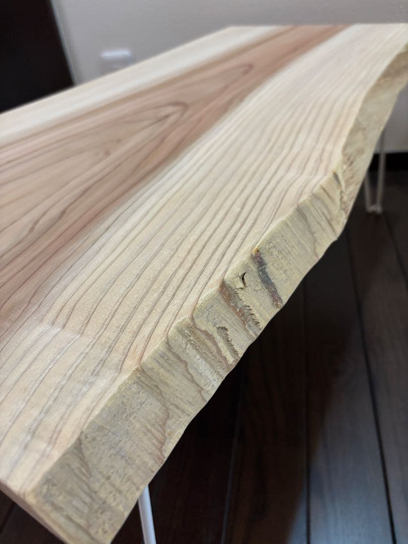 一枚板 無垢材 杉板 折りたたみ ローテーブル サイドテーブル　紀州杉