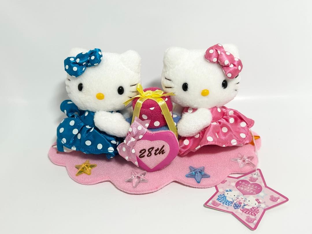 【激レア・タグ付き】キティ＆ミミィバースデー記念アイテム28th 2002年