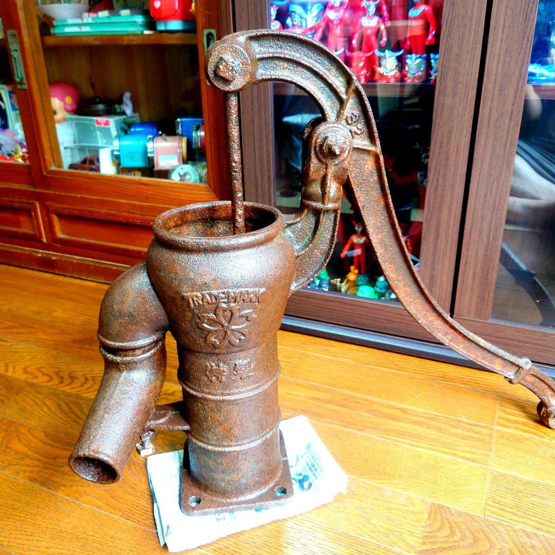 古道具　希少　サクラマーク川本式　手押ポンプ　昭和中期ガーデニング