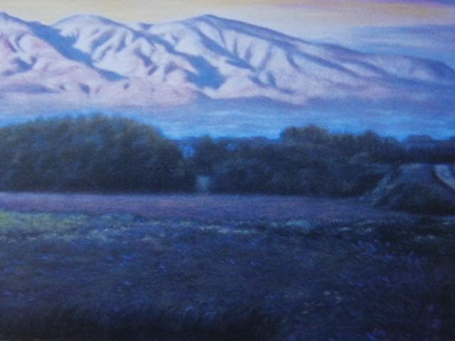 井上司【残照　赤城山】希少画集画、状態良好、新品高級額装付