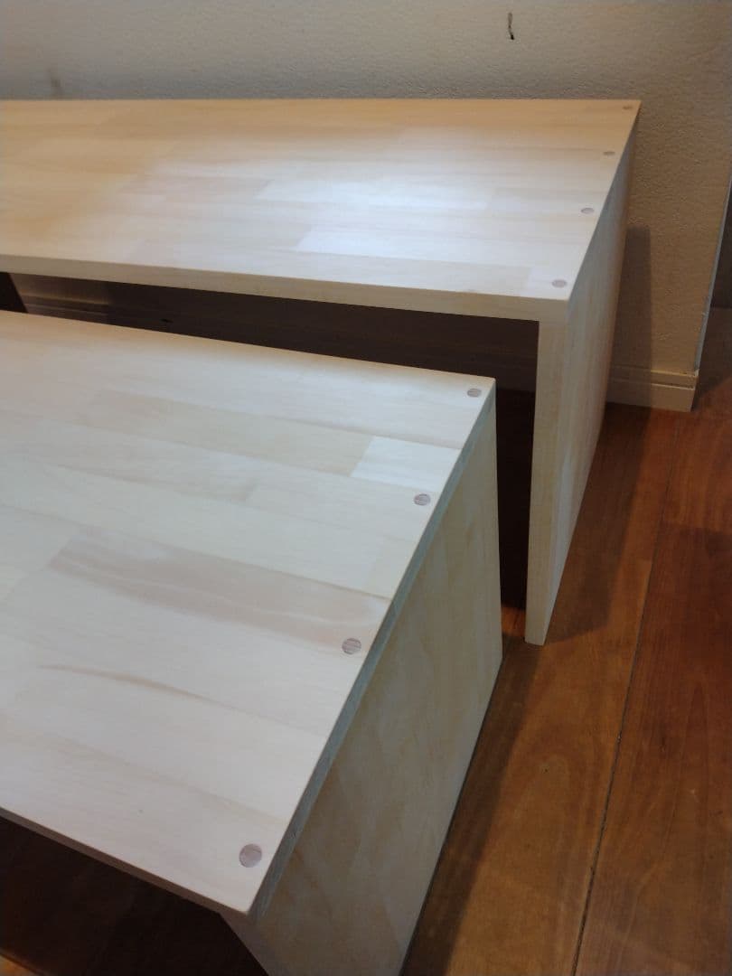 木製　ハンドメイド　オーダー　コの字　サイドテーブル　テレビ台　水槽台　棚ラック