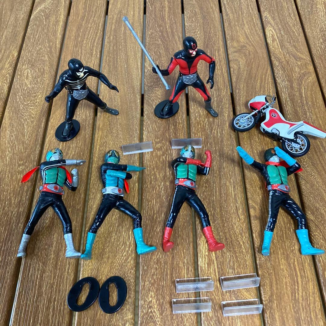 仮面ライダー 1号 2号 ショッカー バイク フィギュア セット アニメ 玩具