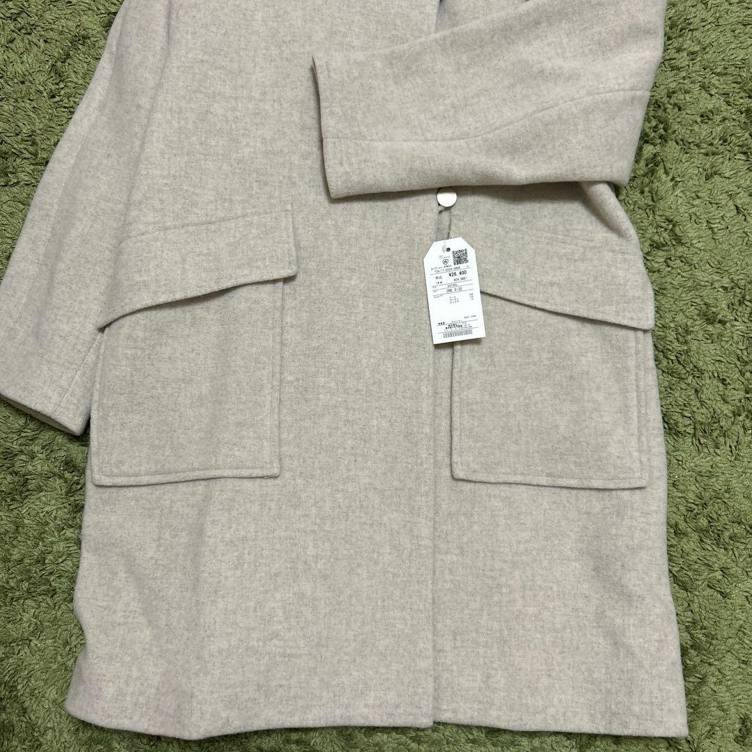 新品　SHIPS any: カシミヤ ミックス スタンドカラー ミドル コート